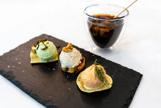 Casa Sanzano: Salted ice cream appetizer Casa Sanzano: Salted ice cream appetizer
